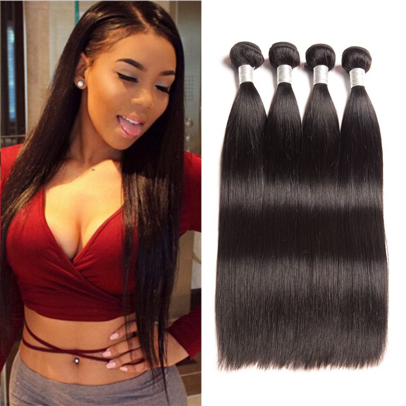3 4 5 Bundles Unproceesed Brazillian Virgin Straight Hair Cheap