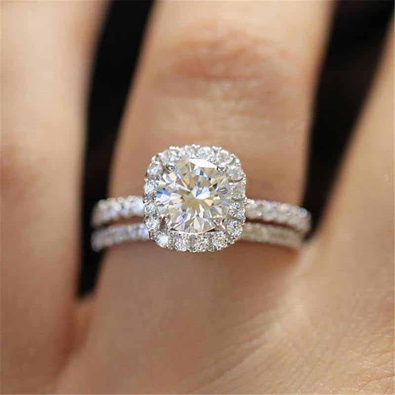 2020 Crystal Diamond Ring New Design Engagement Rings For ...