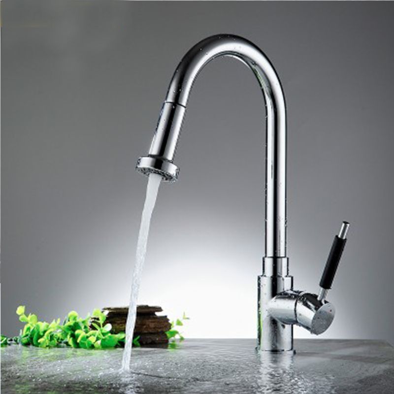 360 Degree Swivel Pull Out Spray Spout Kitchen Sink Basin Hot And Cold Mixer Tap Faucet For Kitchen Supplies