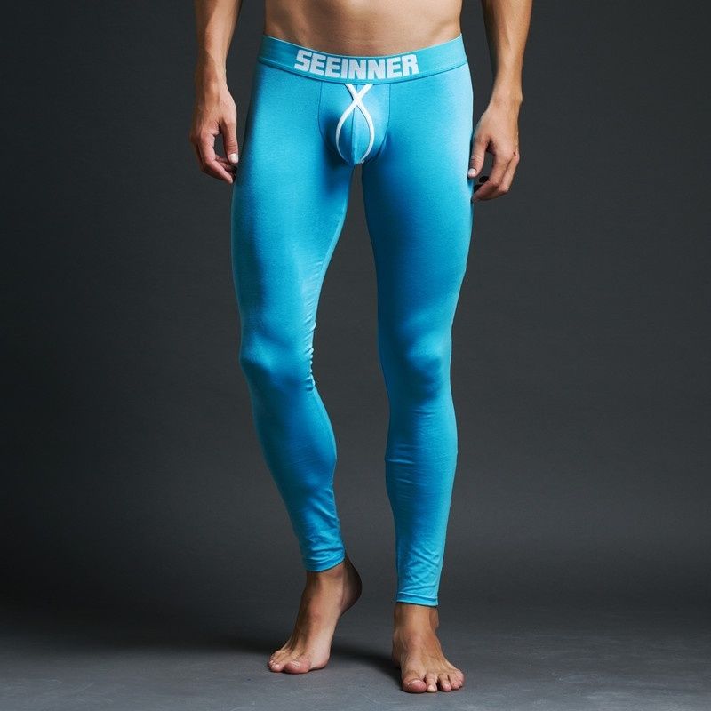 2020 Men'S Solid Color Underpants Long Johns Male'S Thermal Underwear ...