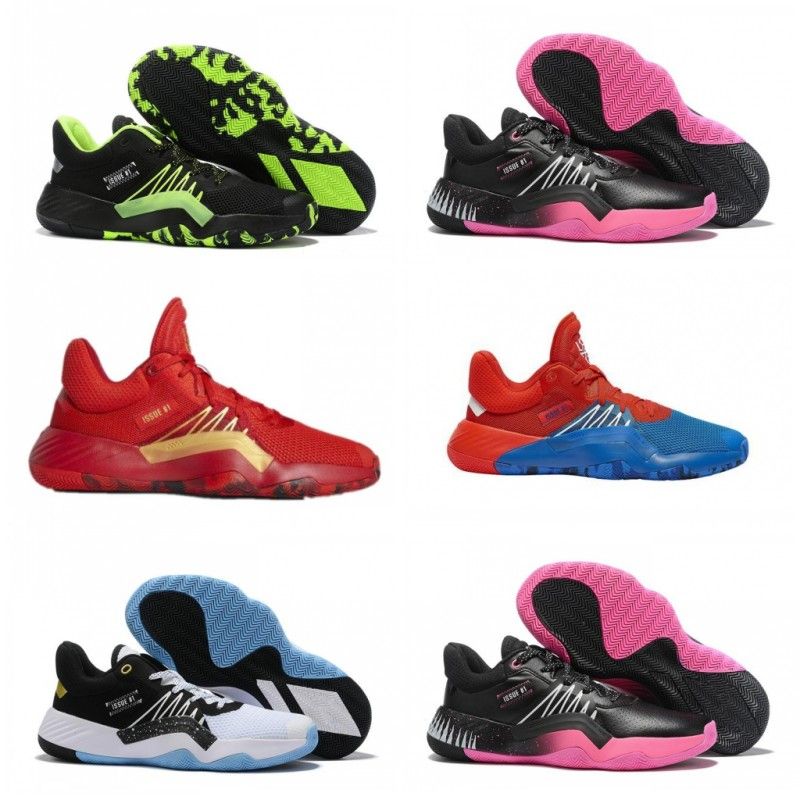 2020 New D.O.N.Issue 1 Stealth Spider Man Donovan Mitchell Basketball Shoes White Ice Blue Black 