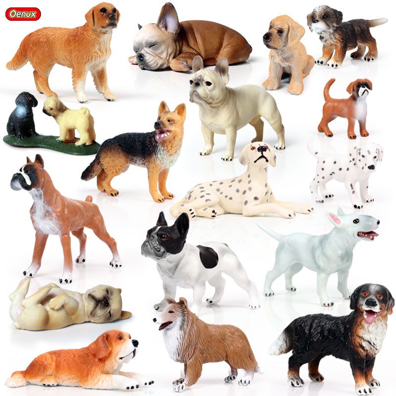 2021 Ction & Toy Figures Oenux Lovely Pet Dog Animals Model Action