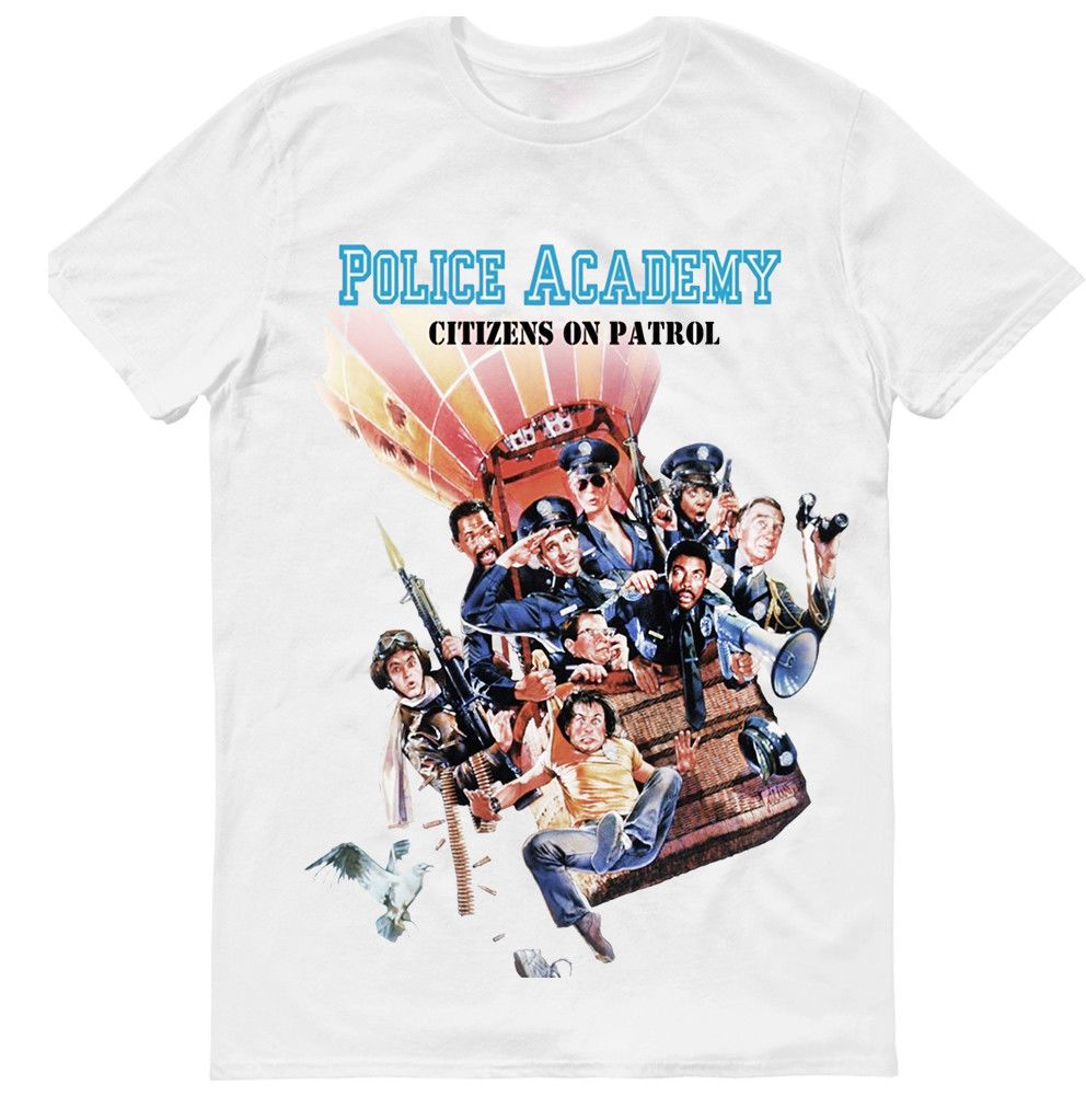 POLICE ACADEMY,MOVIE,100 COTTON,MEN'S TSHIRT.,E0545 Fashion New Style