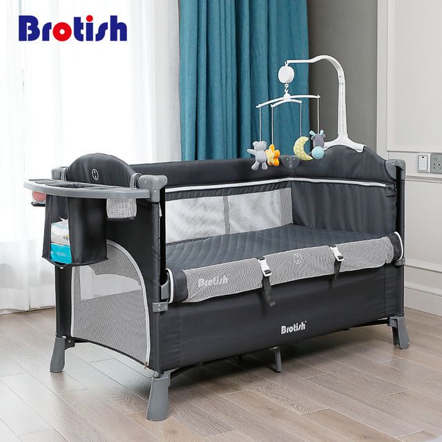 2020 Brotish Crib Splicing Large Bed Removable Bb Multi Function