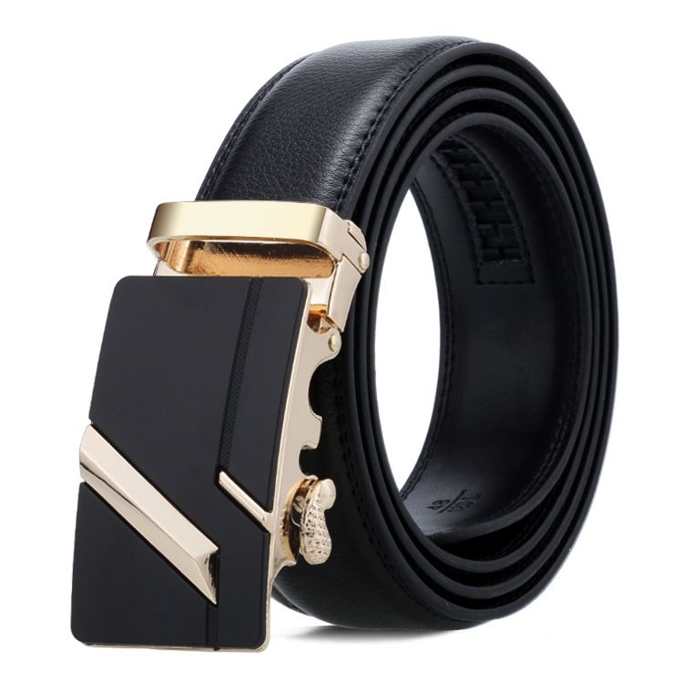 Designer Belts Luxury Genuine Mens Designer Belt With Automatic Buckle Ratchet Belt Strap Black ...
