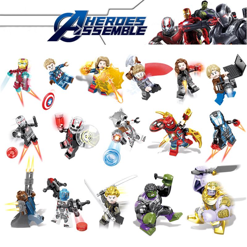 Marvel Building Blocks Sets Avengers Mini Super Hero Superhero Thor