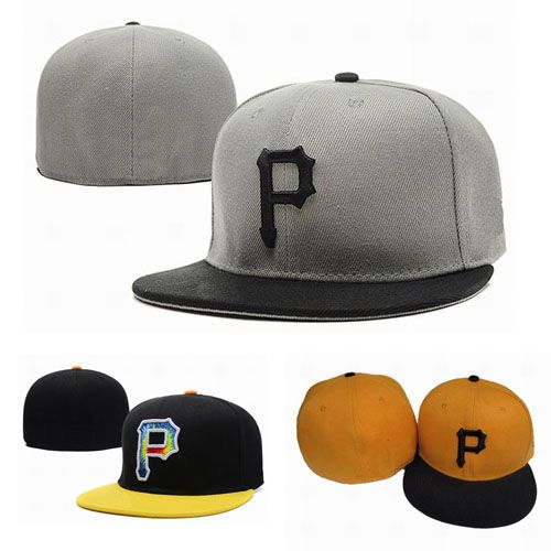 Fashion Letter P Cap Men Fitted Hats Pittsburgh Flat Brim Embroiered