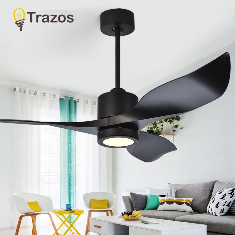 Trazos 110 220v Ceiling Fans With Lights For Living Room Remote Ceiling Fan Lamp Nordic Ventilateur Cooling Fan Light