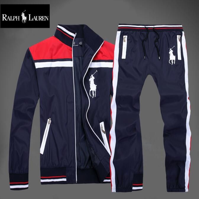 men's polo sweat suit set