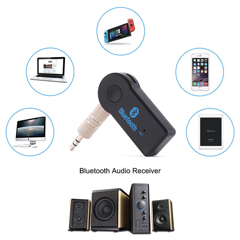 Bluetooth Receiver 3.5mm Wireless Car Mobile Phone FM Transmitter