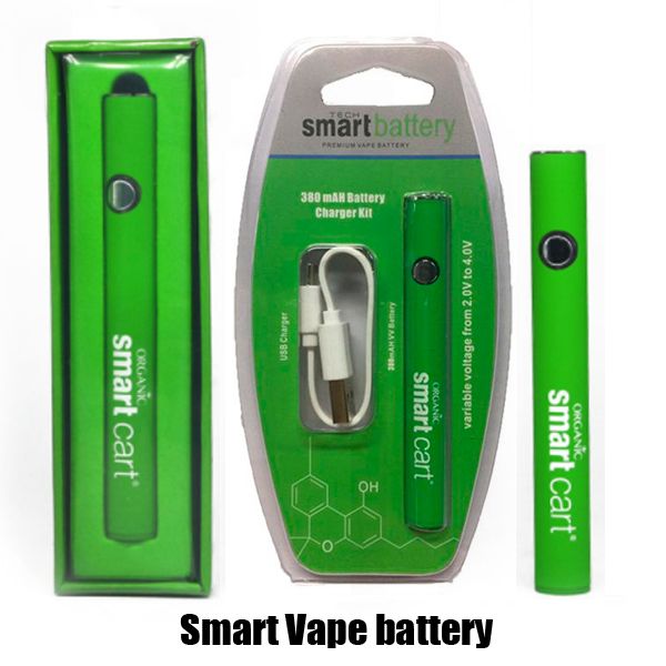 SmartCart Battery Smart Vape Pen 380mAh Preheat VV Variable Voltage