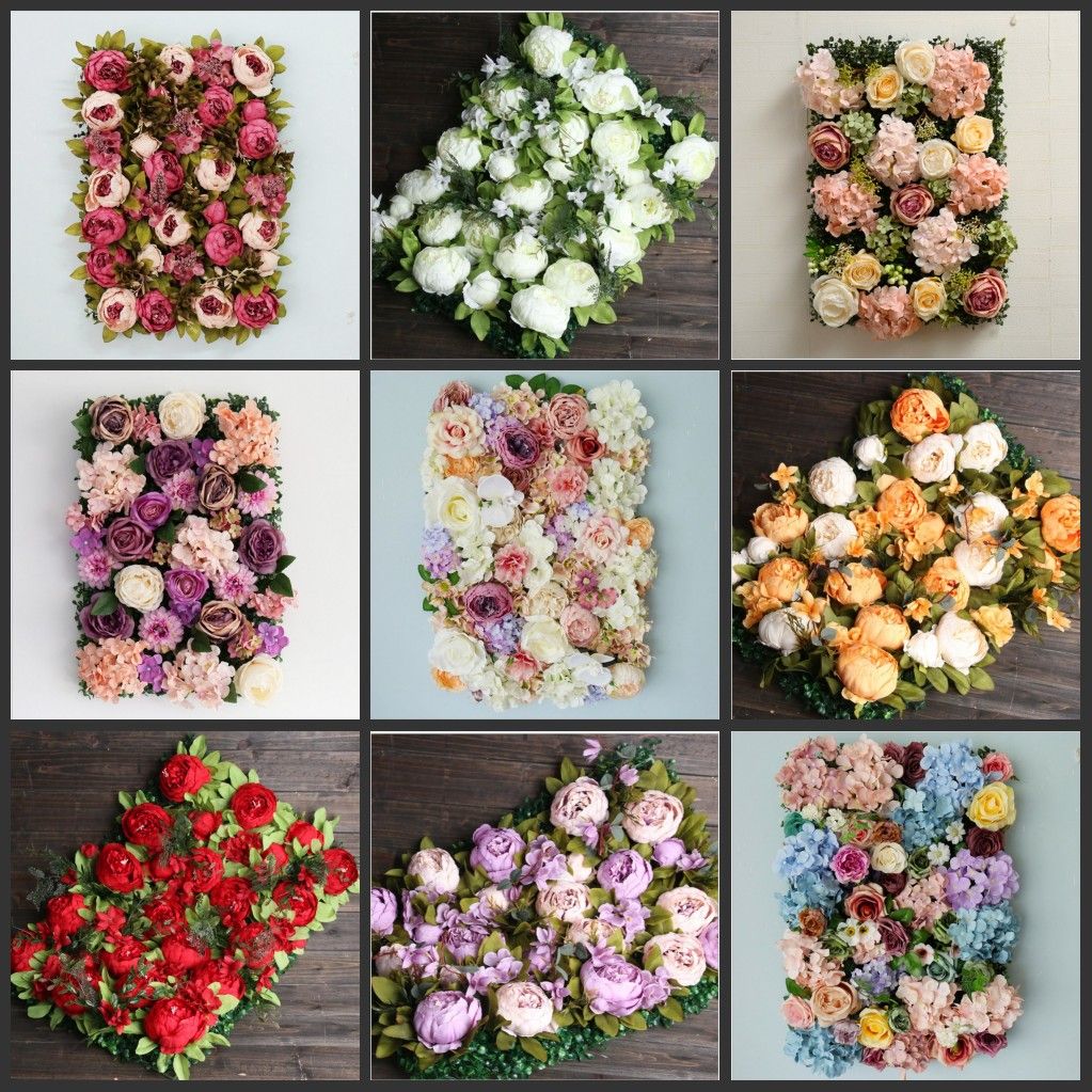 2019 4060 Cm HI Q Artificial Flower Wall Panel Milan Turf Party DIY