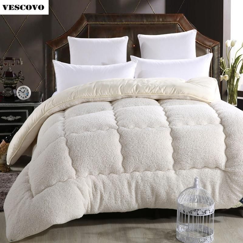 2021 Wholesale Wool Lhair Warm Winter Wool Quilt Thicken Comforter