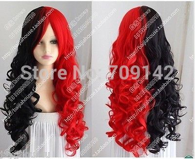 Side Swept Bangs Chestnut Brown Long Man Hair Womens Synthetic Wig