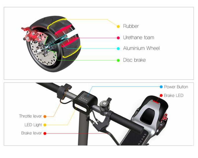 2019 The Mercane Widewheel Electric Scooter Parts,Powerful WW Mobility