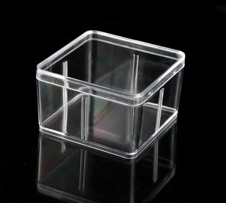 2021 Square Plastic Box 9.5*9.5cm For Small Accessories Transparent PVC