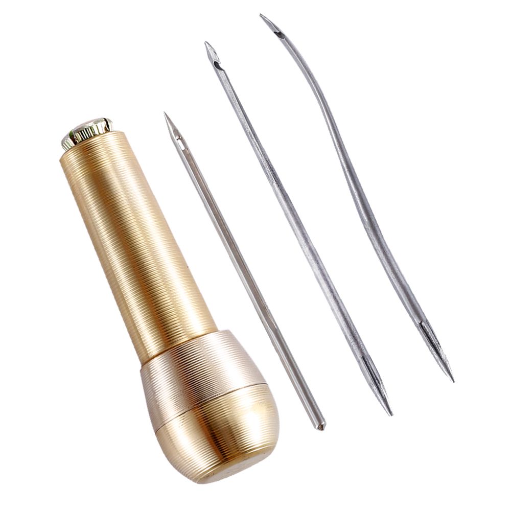 4Pcs Canvas Tent Shoes Sewing Awl Taper Leather craft Needle Kit Repairing Tool Sets Hand Stitching For Making Bags