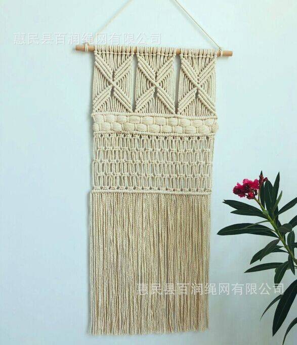 Handmade Macrame Wall Hanging Woven Tapestry Home Art Decor Bohemian Apartment Studio Dorm 