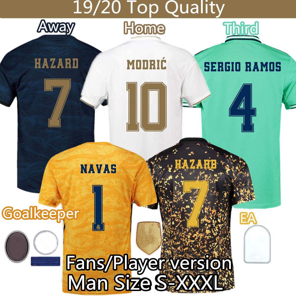 2020 Real Madrid Ramos Hazard Modric Bale Player Version ...