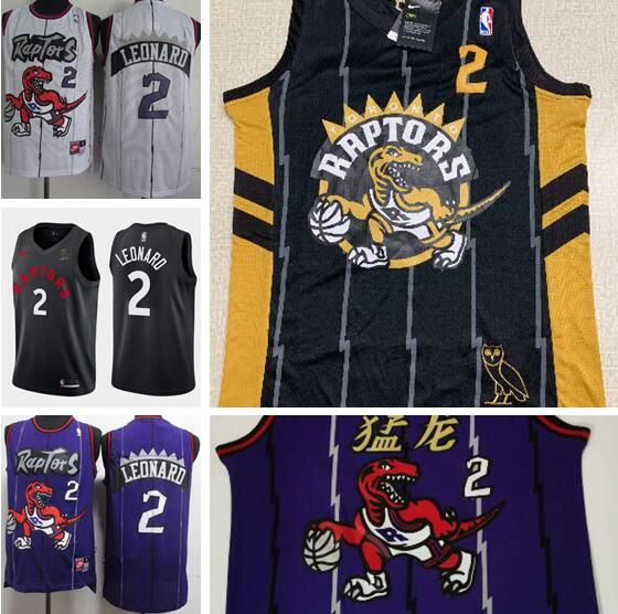 Ncaa 2019 New Toronto Men Raptors Fans 2 Leonard Embroidery Basketball Vests Black Gold Blue Chinese English Edition Edition Jerseys - 