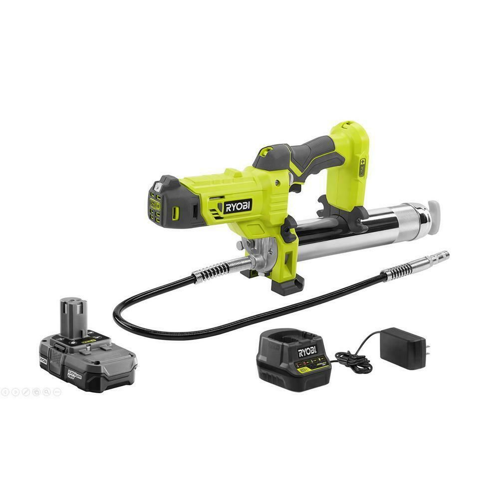 2020 NEW Ryobi 18V Cordless Grease Gun Kit W/ Battery + Charger From