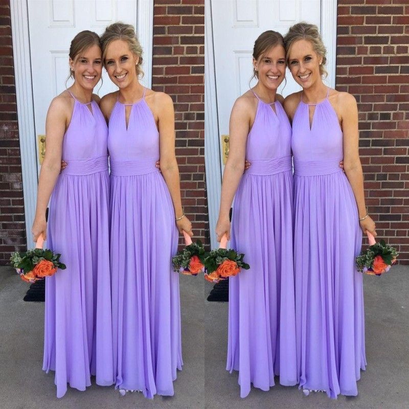 long lavender bridesmaid dresses