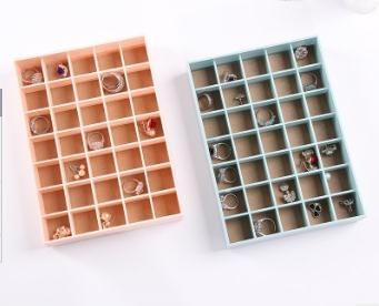 storage jewelry solid simple modern box earring organizer pp container layer rings necklace material double larger