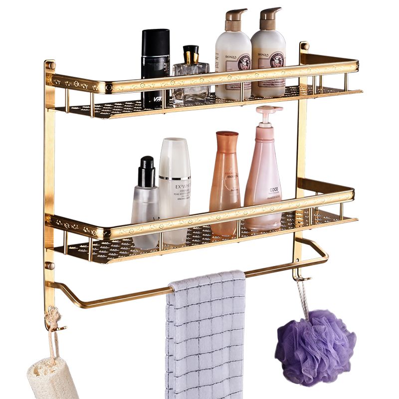 2020 Wall Hanging 2 Layer Cosmetic Corner Shelves Gold Bathroom