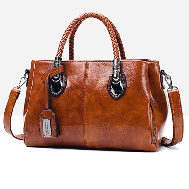 2020 Spring Vintage PU Leather Luxury Handbags Women Bags Designer Famous Brands Tote Shoulder ...