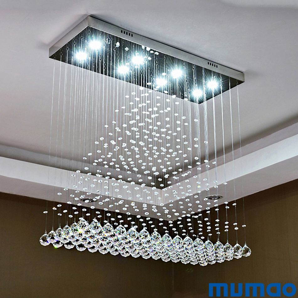 Luxury K9 Crystal Led Chandeliers Gu10 Bulbs Dinning Room Indoor Luxury K9 Crystal Led Chandeliers Gu10 Bulbs Dinning Room Indoor Chandelier Pendant Light Lamp Suspensions Lamps Hotel Fixtures Modern