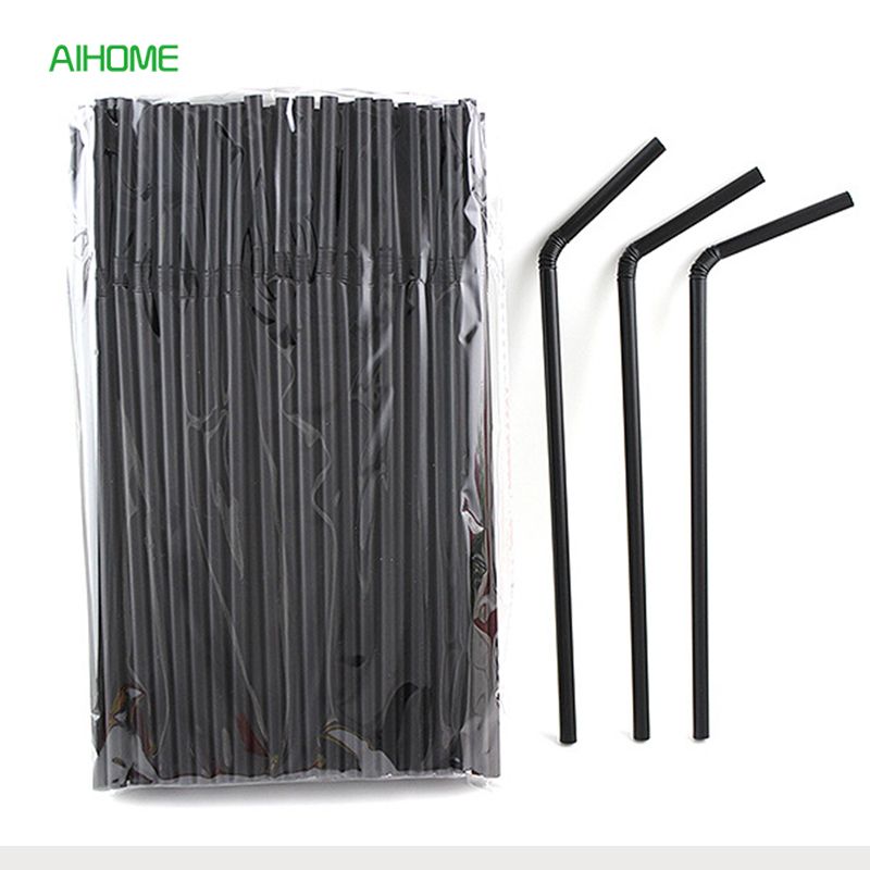 Bendy Plastic Drinking Straws BPA Free Bendable Drink Straws For