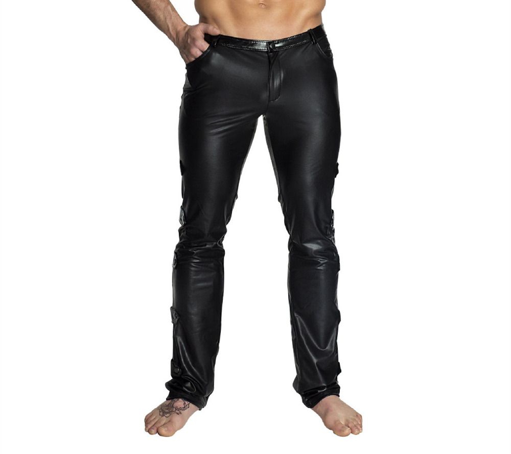 2019 M 2xl Black Shiny Pu Leather Pants Men Elastic Slim Fit 2019 M 2xl Black Shiny Pu Leather Pants Men Elastic Slim Fit Trousers Male Casual Motorcycle Faux Jogger From Cactuse 37 63 Dhgate Com