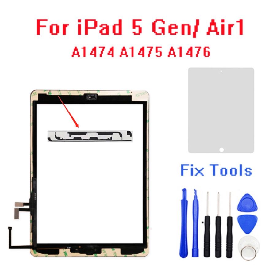 For IPad Air 1 Touch Screen A1474 A1475 Digitizer Sensor + Home Button