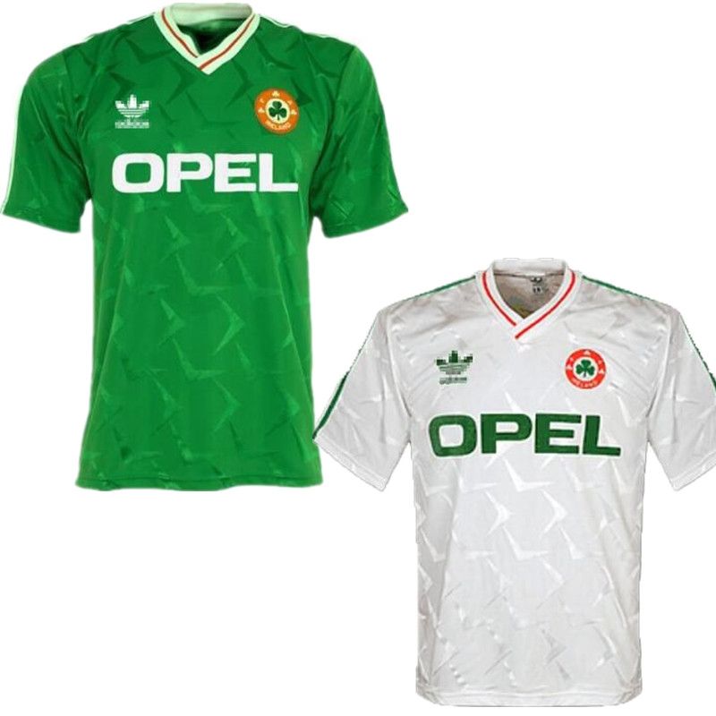 2019 1990 Ireland Retro Soccer Jersey 1990 World Cup Ireland Home Green