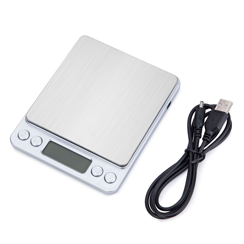 2019 Upgrated USB Powered Kitchen Scale 500g 001g Stainless Steel