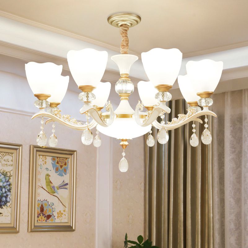 Acquista Lampadari A LED Illuminazione Lampadari Sospesi Di Cristallo Apparecchi Di Lusso Deco Apparecchi Di Illuminazione A Sospensione Soggiorno A $476.21