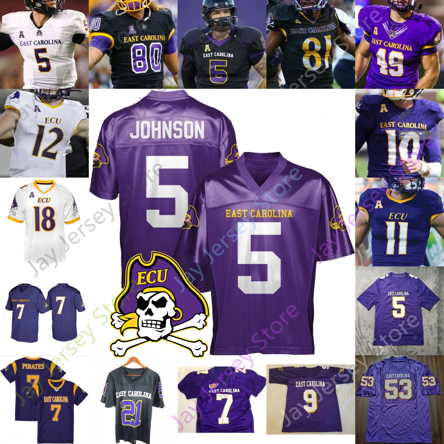 2020 2020 East Carolina Pirates ECU Football Jersey NCAA College