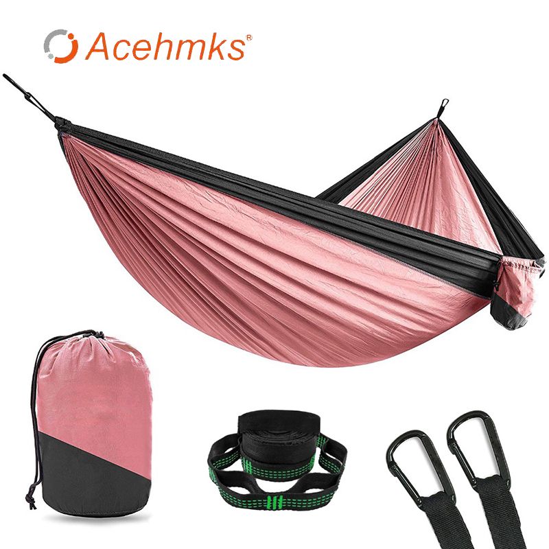 Tree Camping Travel Hammock Outdoor Furniture Two Person 2 Person Size 305x200 Cm 10 Feet Swing Garden Portable Folding Hammock