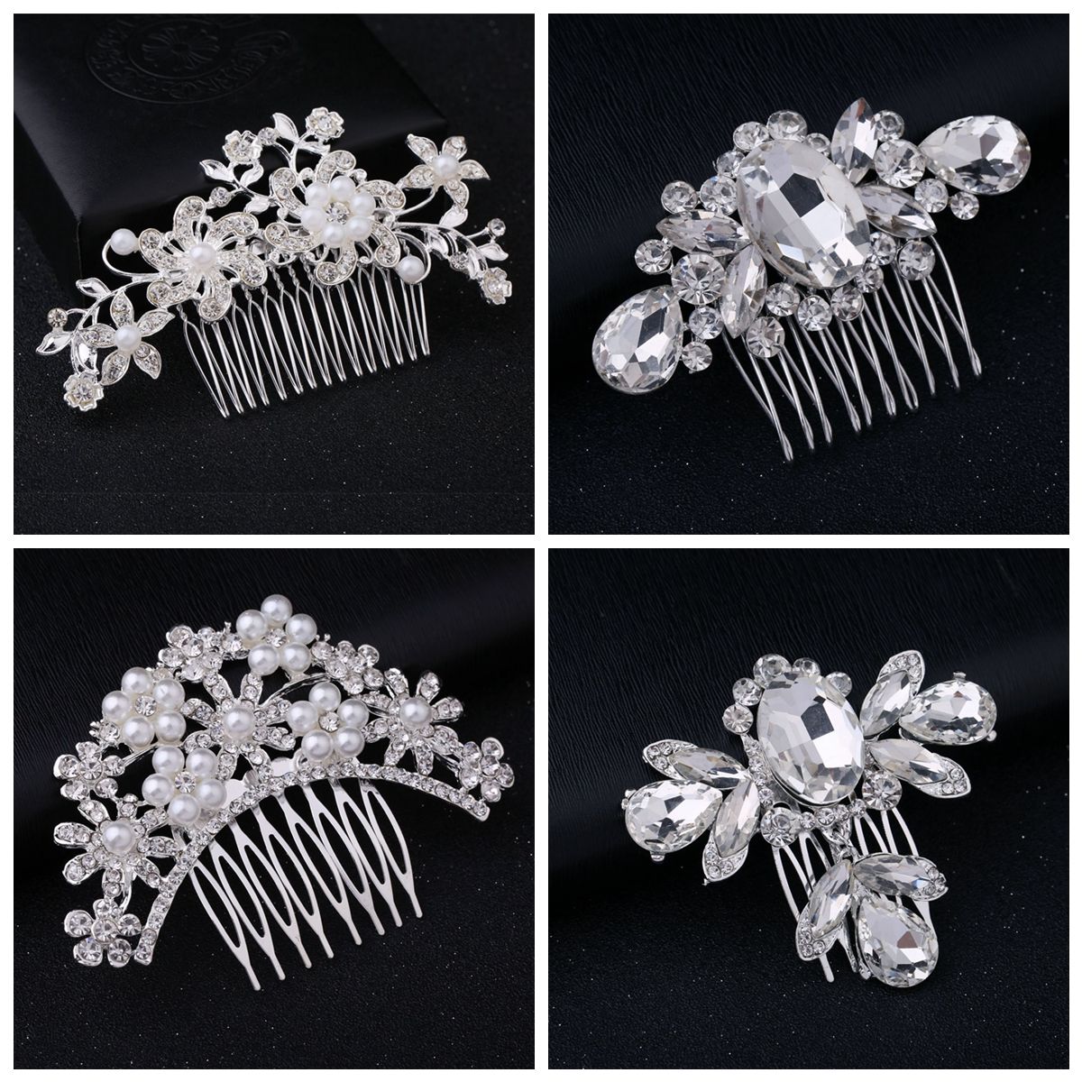 2019 Wedding Crystal Hair Comb Flower Pearl Hair Comb Bridal