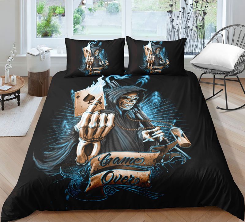 Skull Bedding Sets Queen Size 3D Skull Duvet Cover Set EU AU US Size Bedline Kid Bedding Bedding