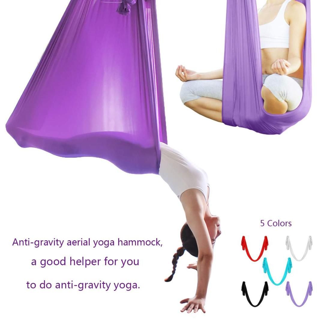 Anti Gravity Inversion Yoga Therapy Aerial Trapeze Swing Hammock Flying Sling Parachute Hanging High Strength Decompression Gym