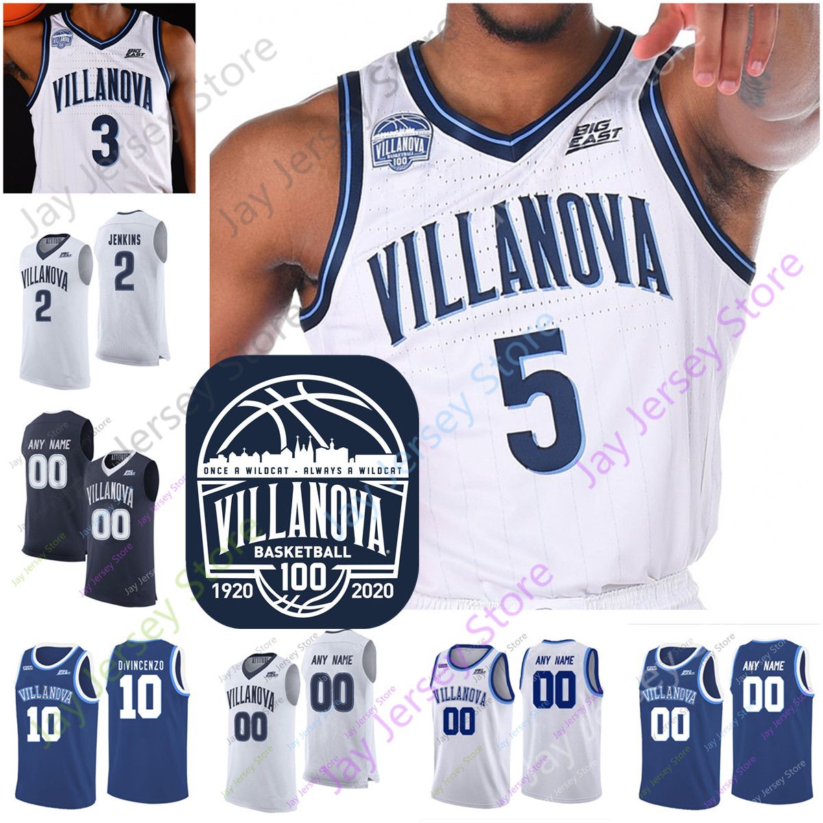 2019 Custom Villanova Basketball Jersey College Jeremiah Robinson Earl