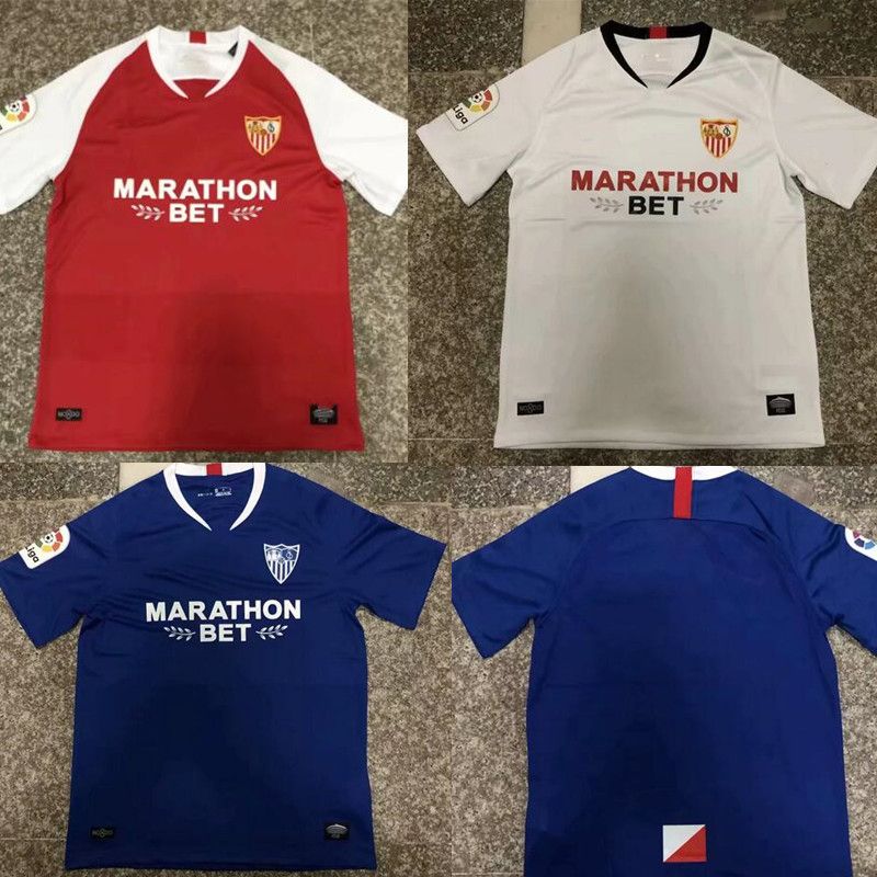 NUEVO 19 20 Sevilla Fc Azul Soccer Jersey Maillots De ...