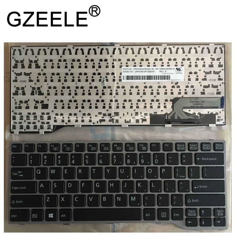 Original New for Fujitsu Lifebook T725 CP691163-XX CP672972 US Black Keyboard
