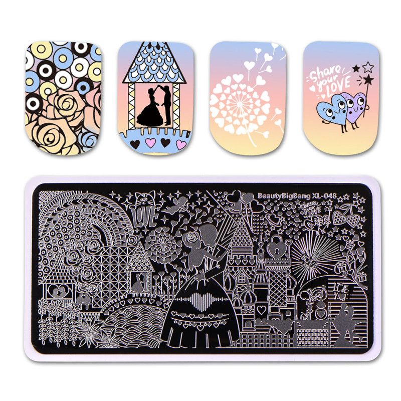 Beautybigbang Stamping For Nails Rose Flower Love Image Valentine S