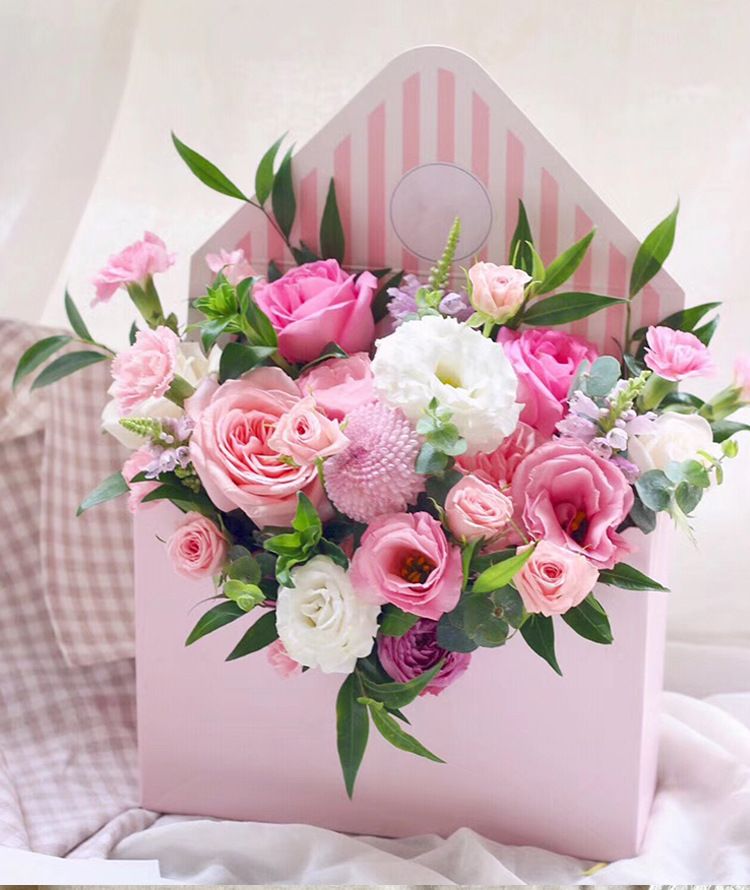 Envelope Fold Flower Box Rose Decoration Paper Gift Box Flower Packing
