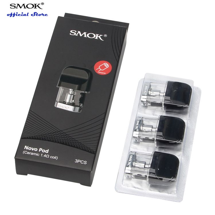 100 Authentic SMOK Novo Pod With 1.4ohm Ceramic Coil Mesh Coil 0.8Ohm