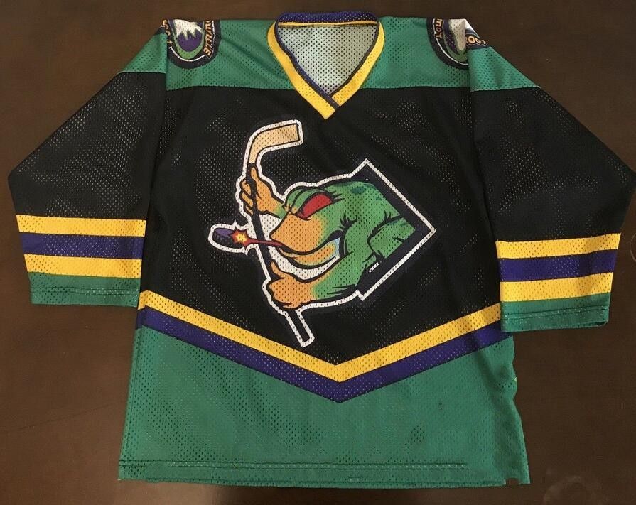 2020 Rare Vintage OT ECHL Louisville River Frogs Hockey Jersey ...