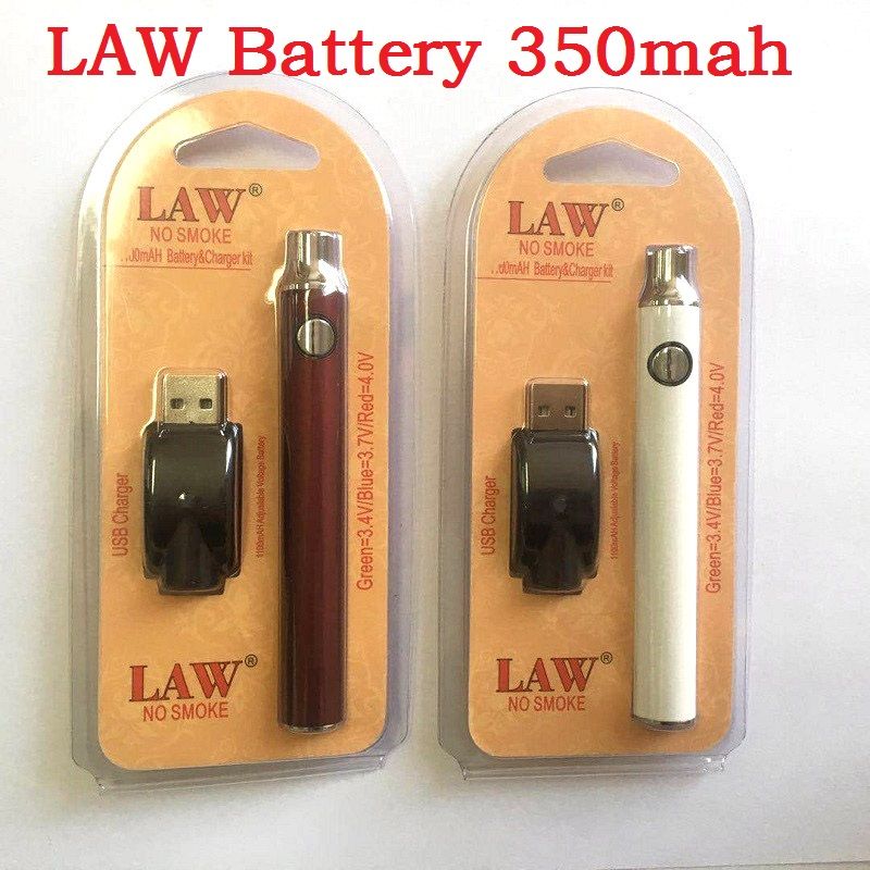 LAW Preheating VV Vape Pen 350mah Battery With USB Charger Variable