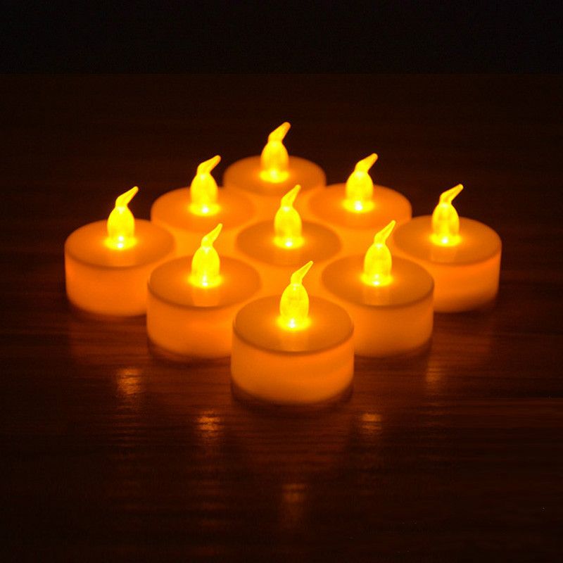 Led Candle Tea Light Battery Powered Lamp Simulation Color Flame Led Candle Tea Light Battery Powered Lamp Simulation Color Flame Flashing Home Wedding Birthday Party Decoration Candles Soy Fragrance